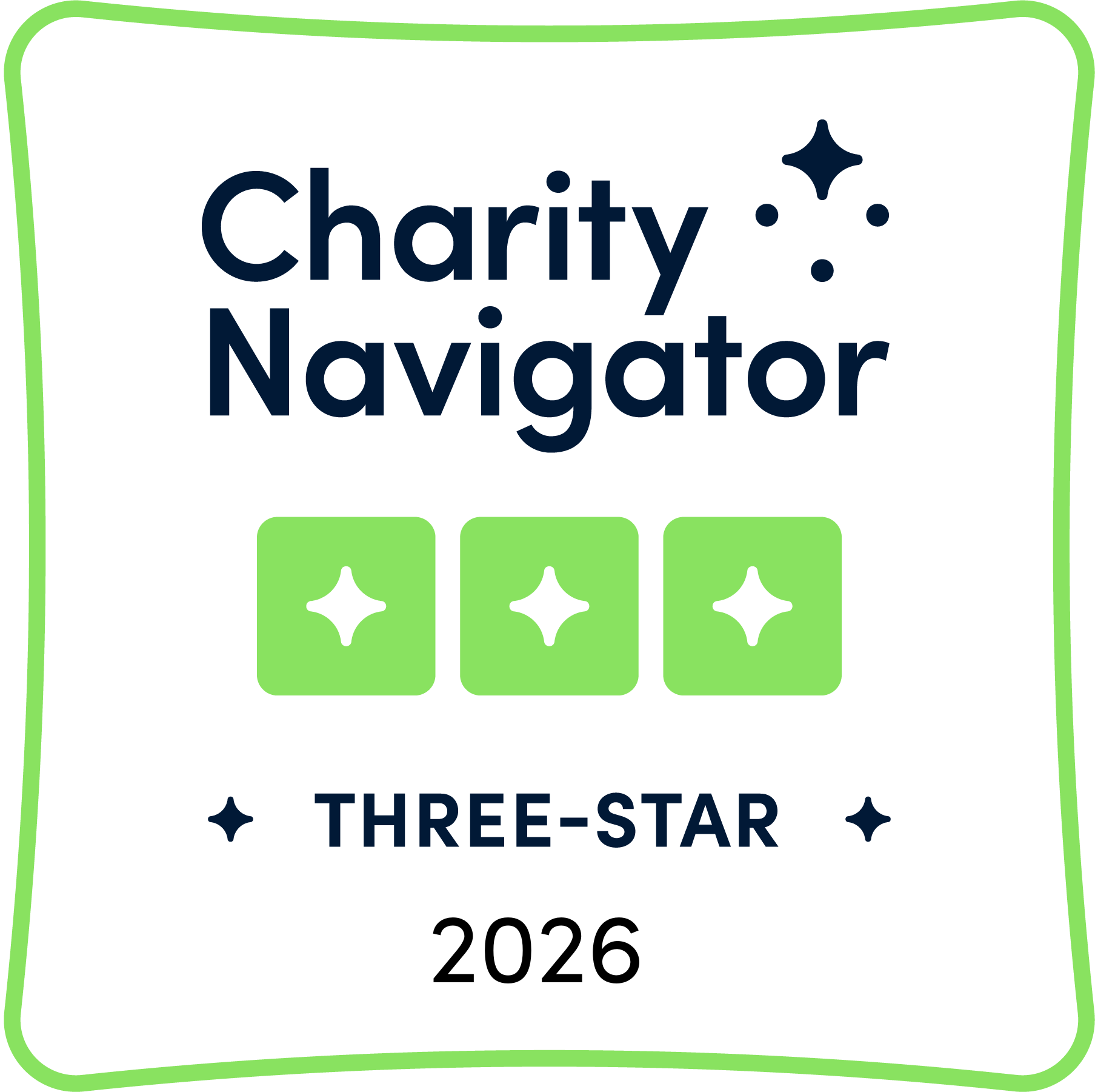 Charity Navigator Three-Star Rating 2026
