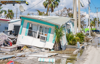 damaged house in Florida
