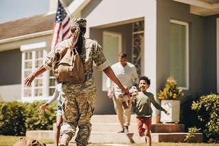 Veteran coming home to family