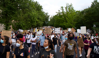 people in a black lives matter protest
