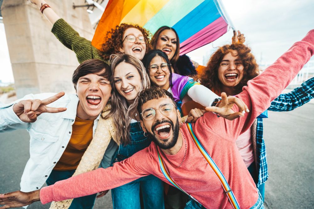group of lgbtqia+ people