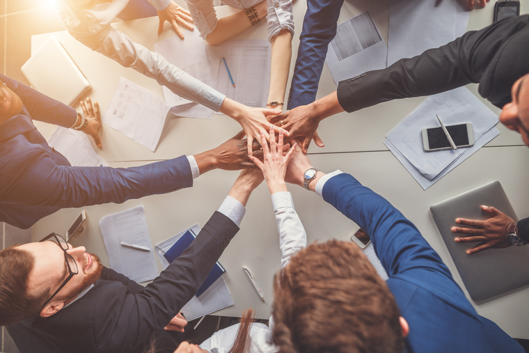 all hands in