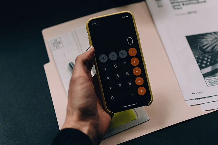 calculator on phone